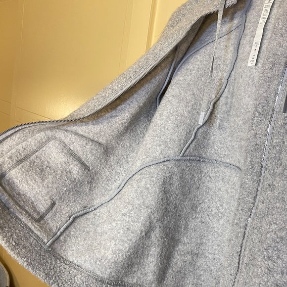 Lululemon Wool Gray Hooded Jacket - Picture 8 of 10